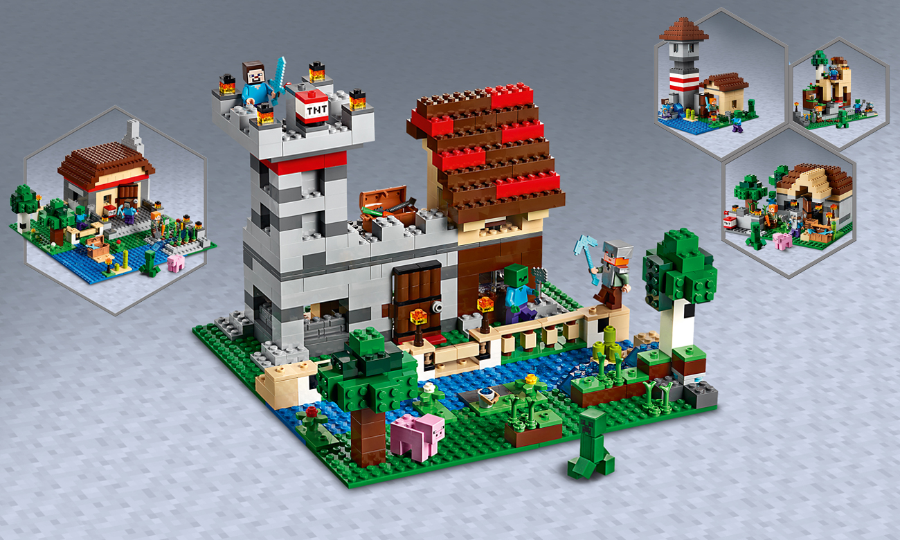 zestaw lego minecraft zamek farma