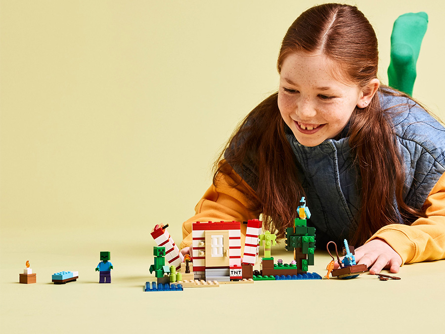 LEGO Minecraft Dom TNT w dżungli 21275 detale