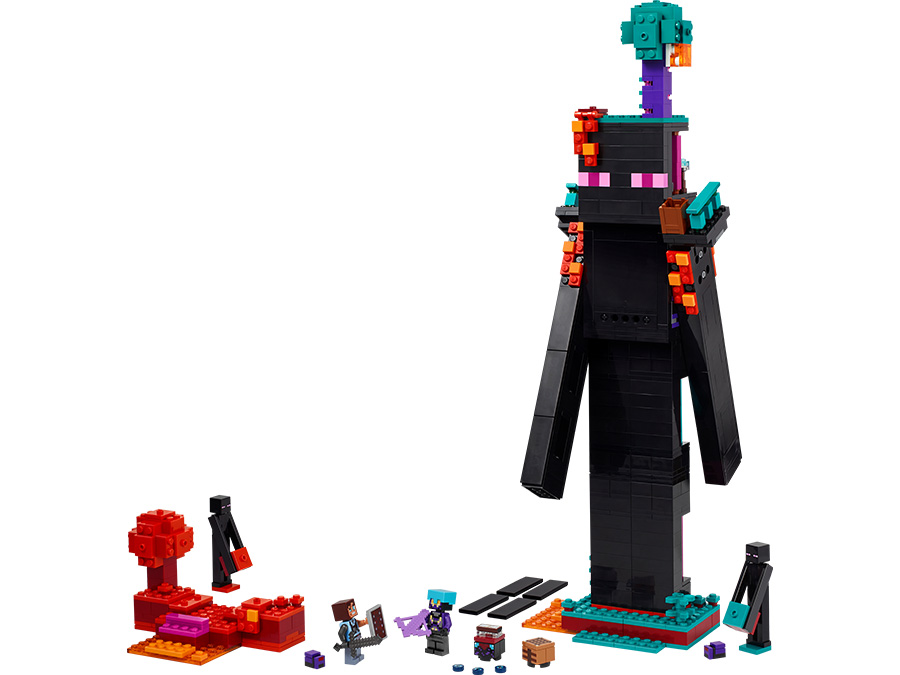 LEGO Minecraft Wieża Endermana 21279 zawartość zestawu