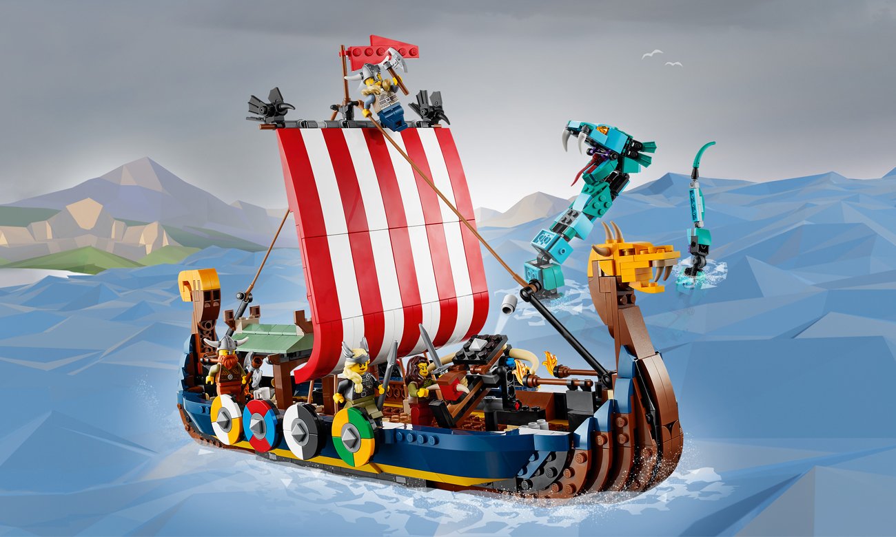 LEGO Creator Statek wikingów i wąż z Midgardu