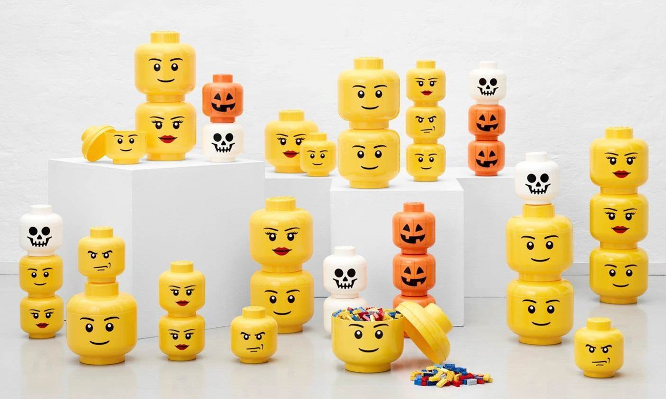 lego pojemnik głowa