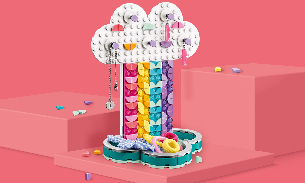 LEGO DOTS Tęczowy stojak na biżuterię