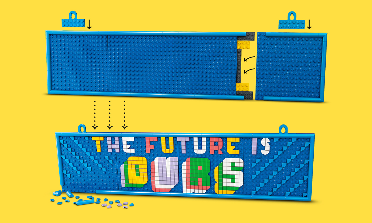 tablica z klocków lego