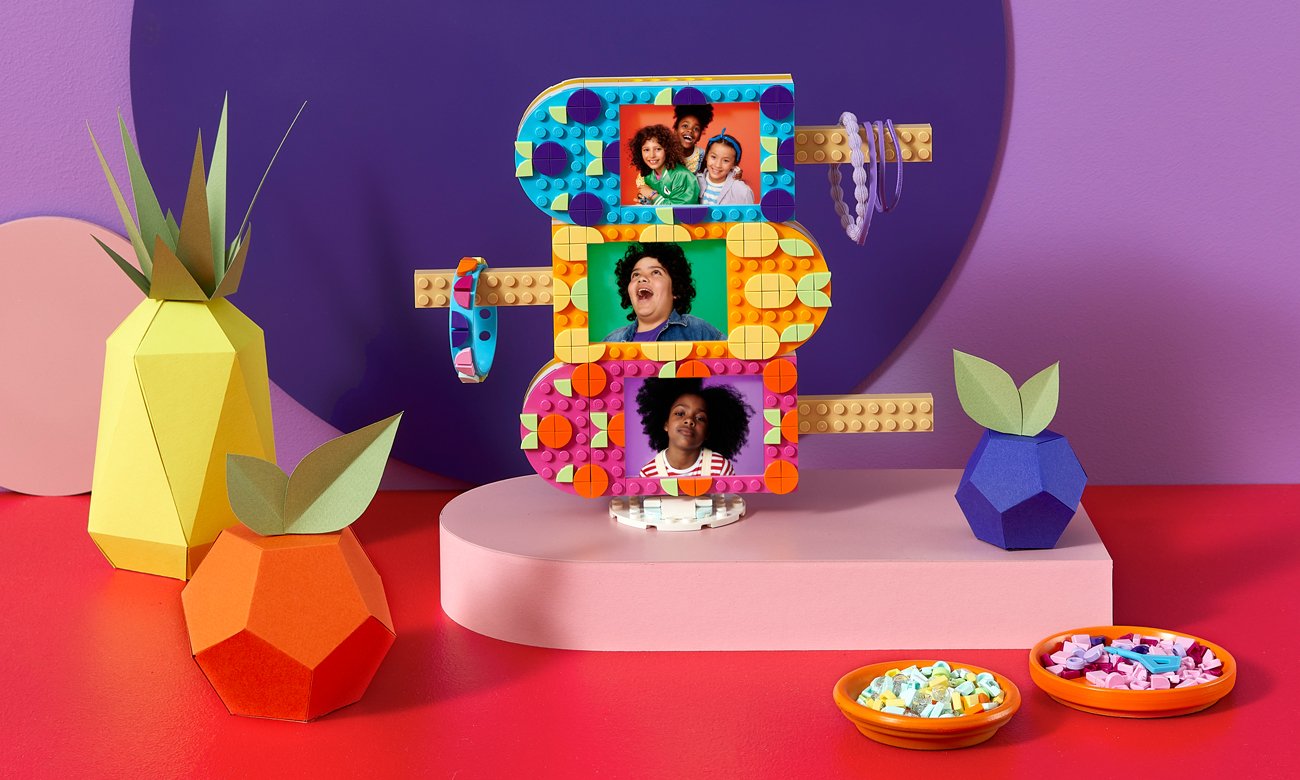 LEGO DOTS Ramki na zdjęcia w kształcie lodów i bransoletka