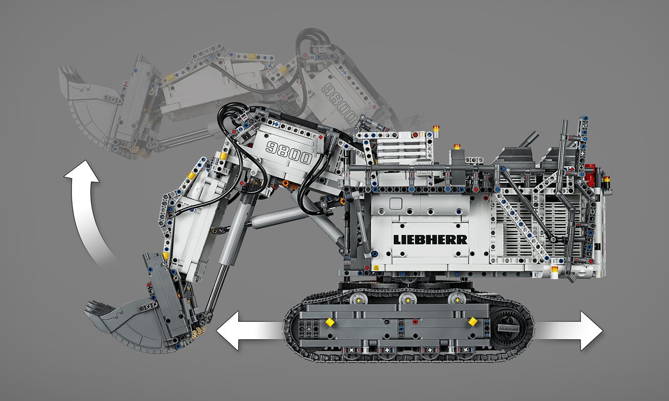 lego technic model koparki liebherr