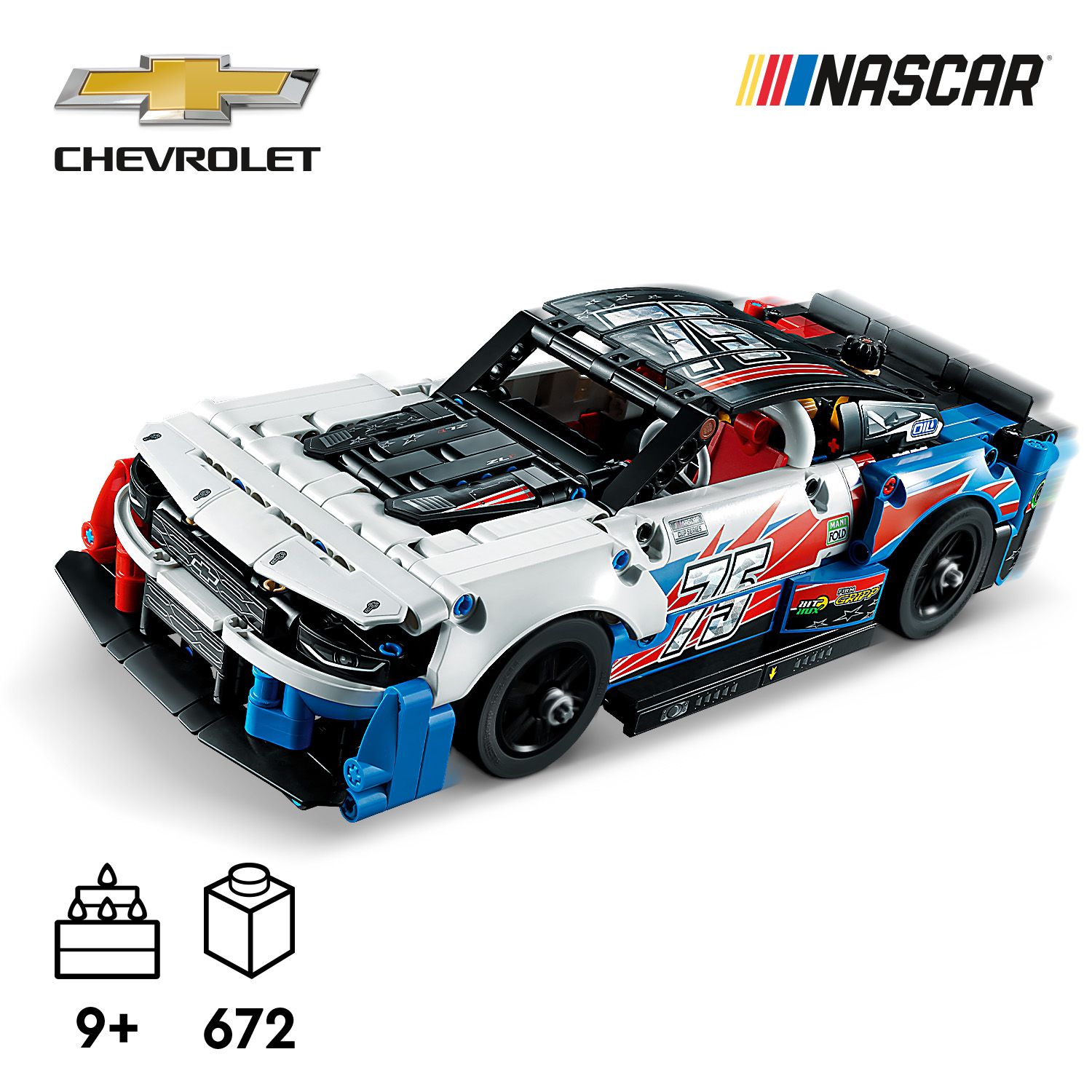 LEGO Technic 42153 Nowy Chevrolet Camaro ZL1 z serii NASCAR