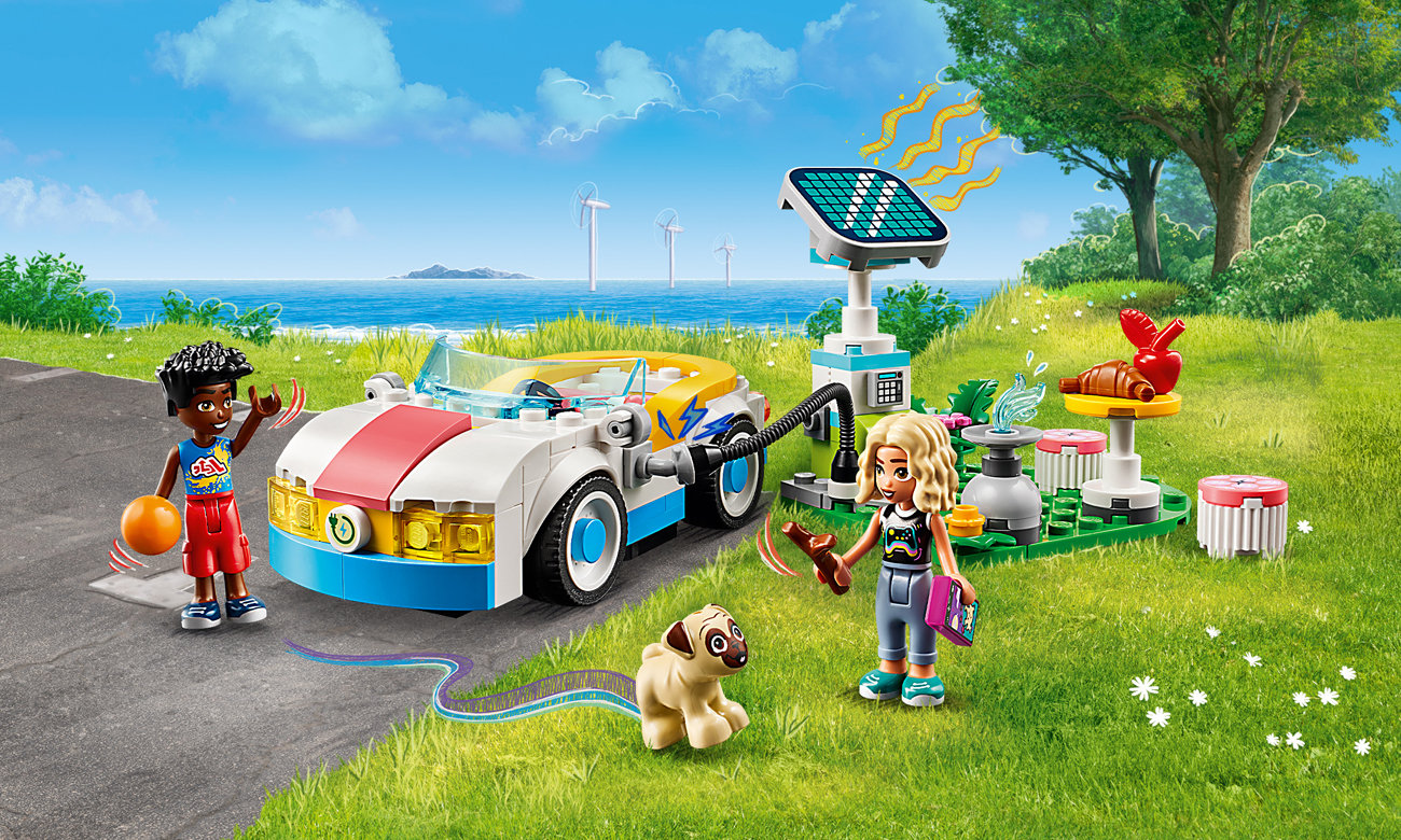 LEGO Friends Elektroauto und Ladestation