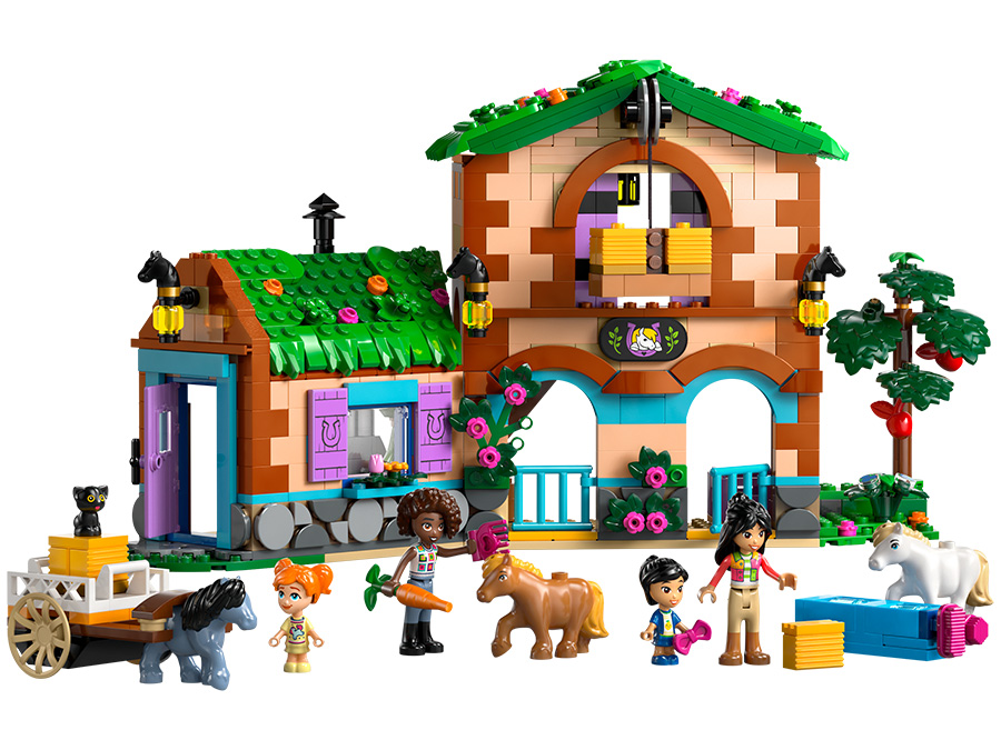 LEGO Friends Ranczo kucyków i stajnia 42654 zawartość zestawu