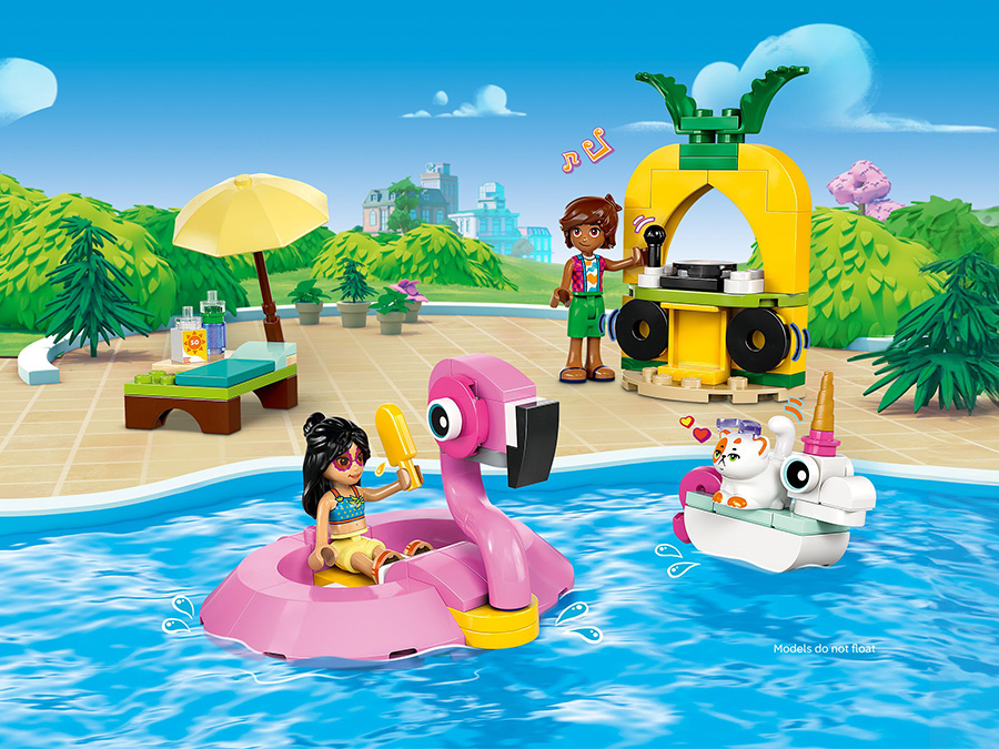LEGO Friends Impreza na basenie z jednorożcem i flamingiem 42658