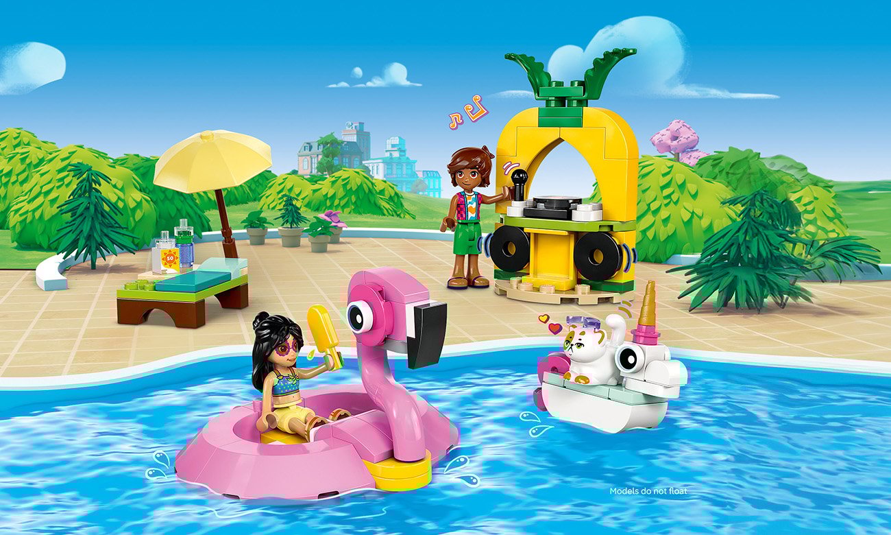 LEGO Friends Impreza na basenie z jednorożcem i flamingiem 42658