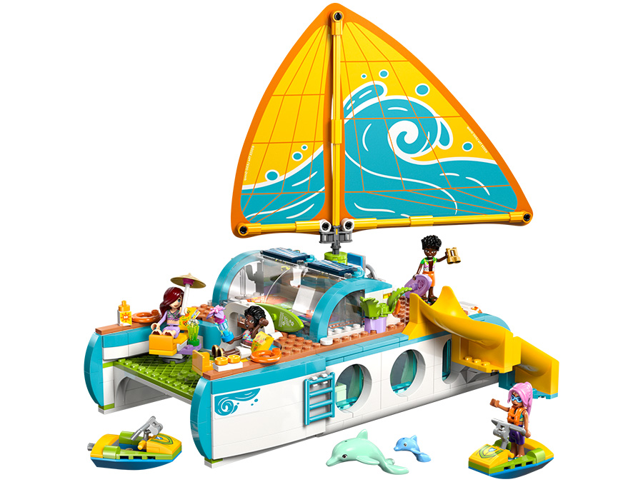 LEGO Friends 42664 Przygoda na łodzi zawartość zestawu