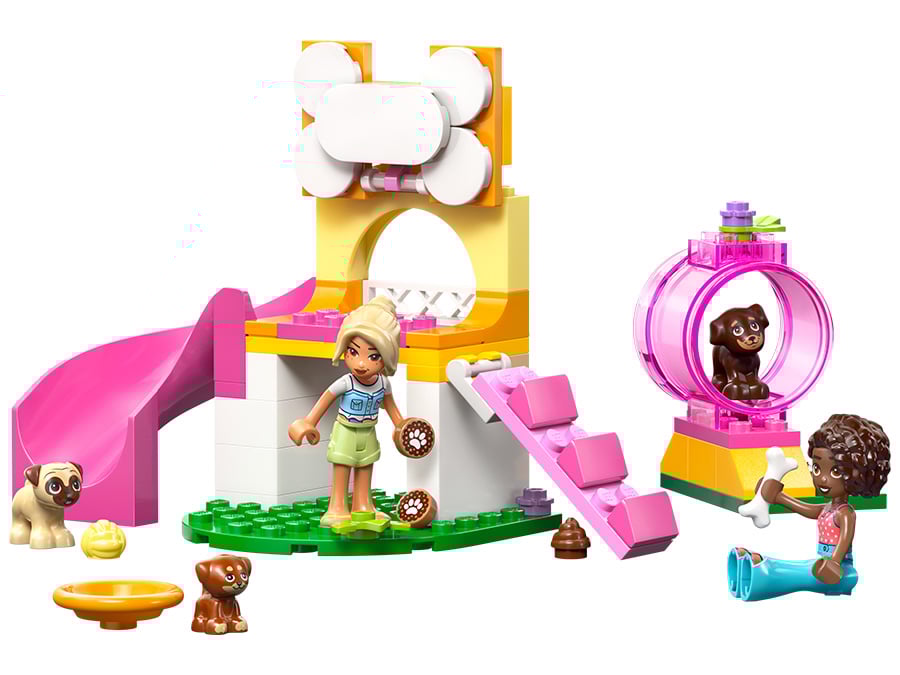 LEGO Friends Plac zabaw dla szczeniaczków 42665 zawartość zestawu