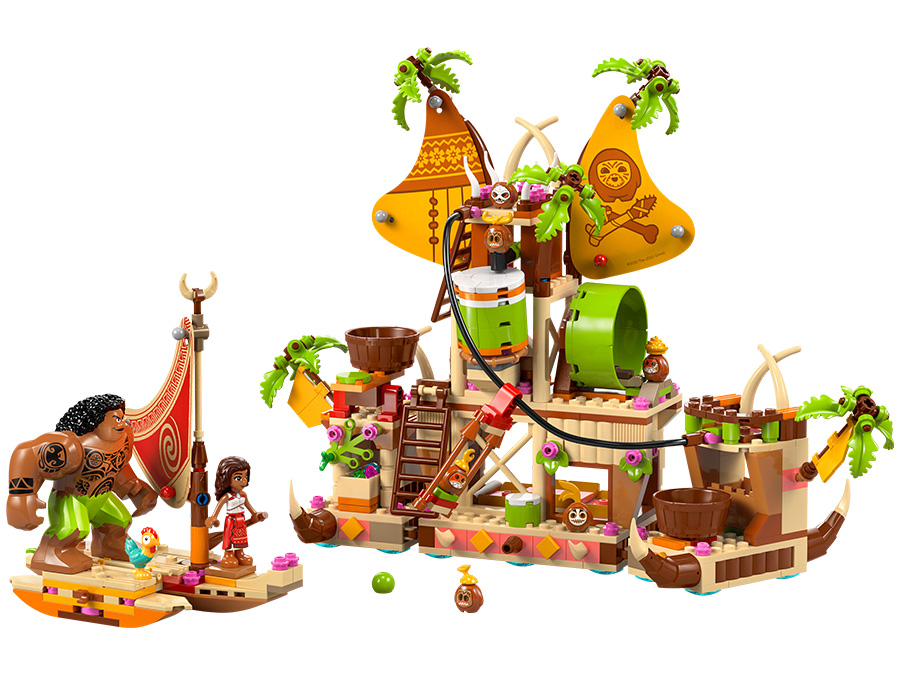 LEGO Disney Vaiana 2 Barka Kakamorów 43258 zawartość zestawu