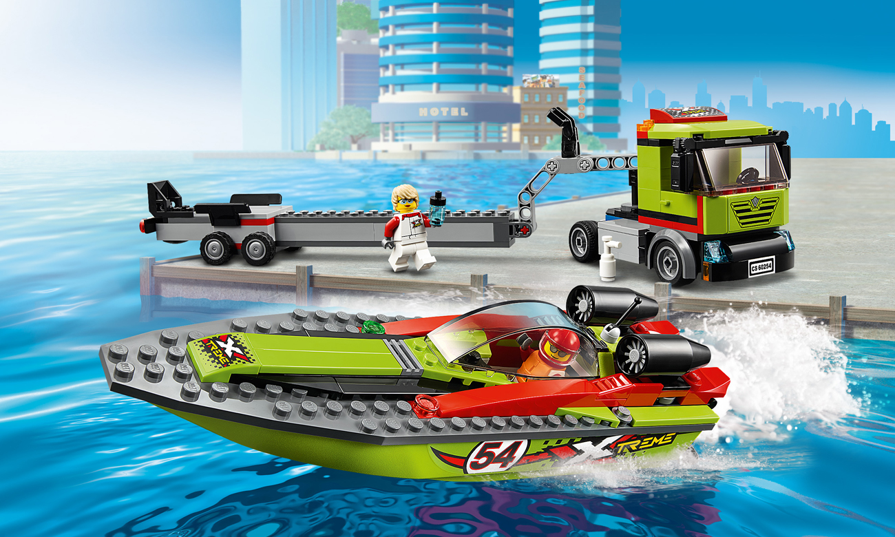 LEGO City Transporter łodzi wyścigowej