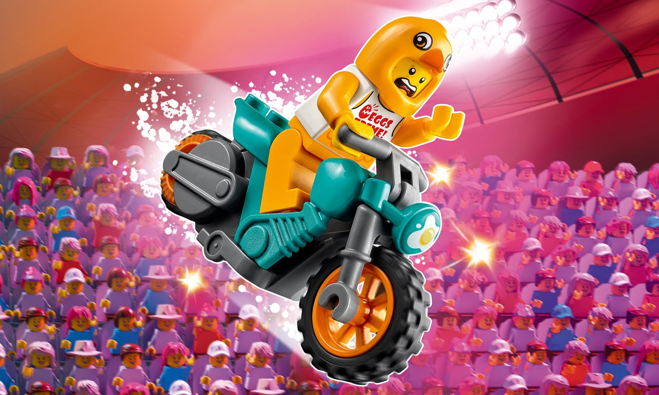 LEGO City Motocykl kaskaderski z kurczakiem