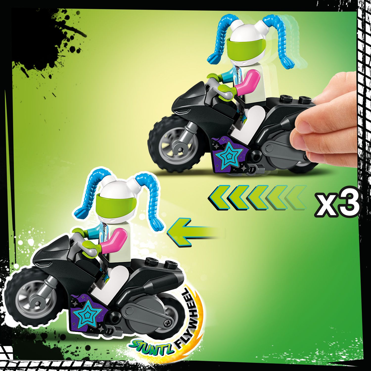 Motocykl z kołem zamachowym