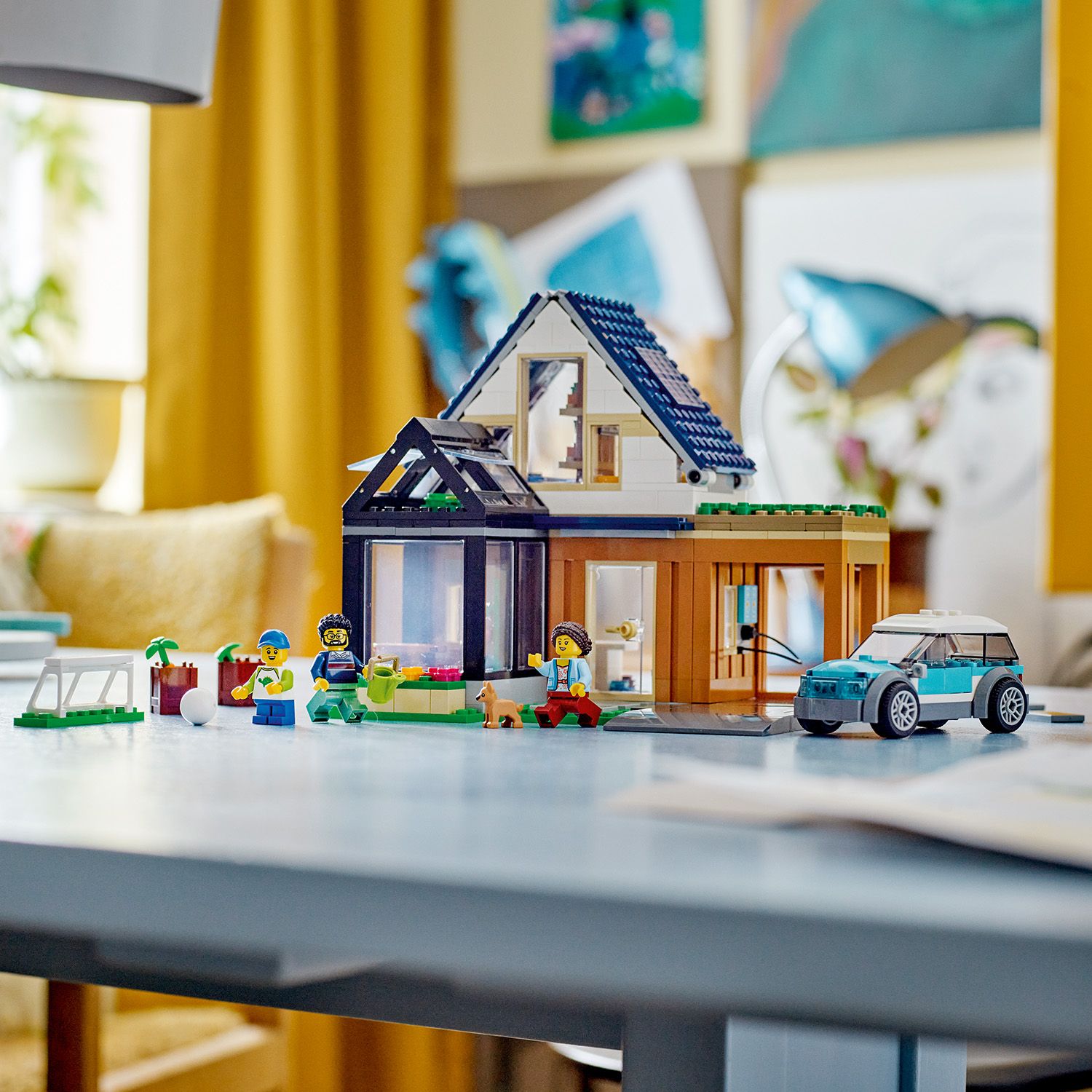 LEGO City 60398 Domek rodzinny i samochód elektryczny - Klocki LEGO ...