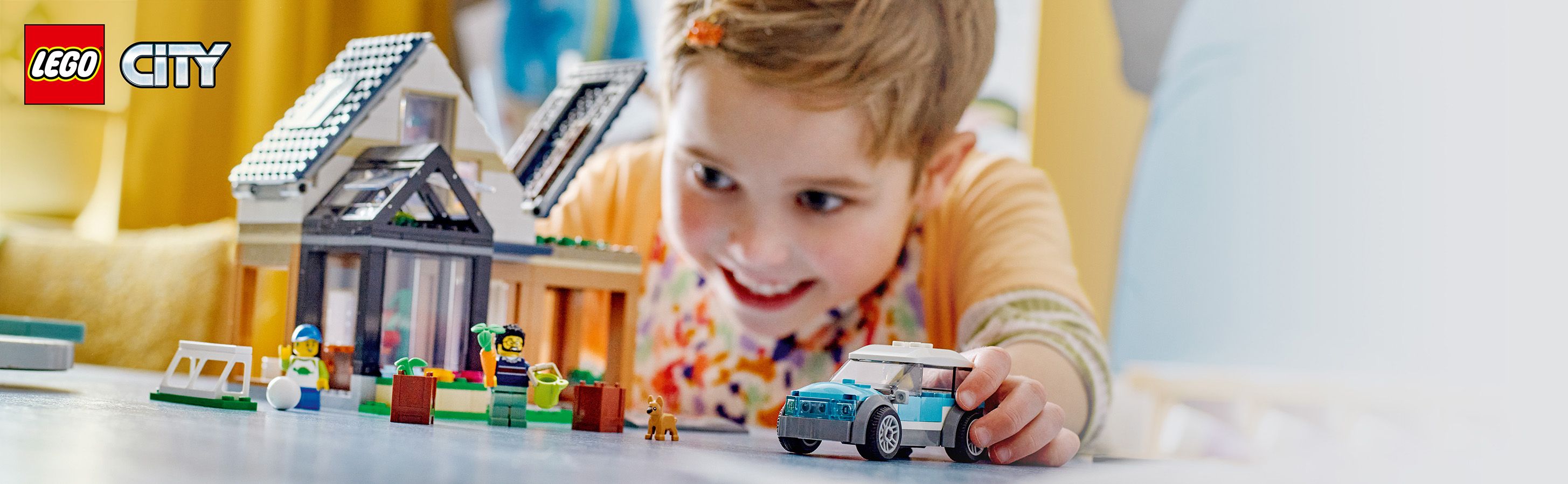 LEGO City 60398 Domek rodzinny i samochód elektryczny - Klocki LEGO ...