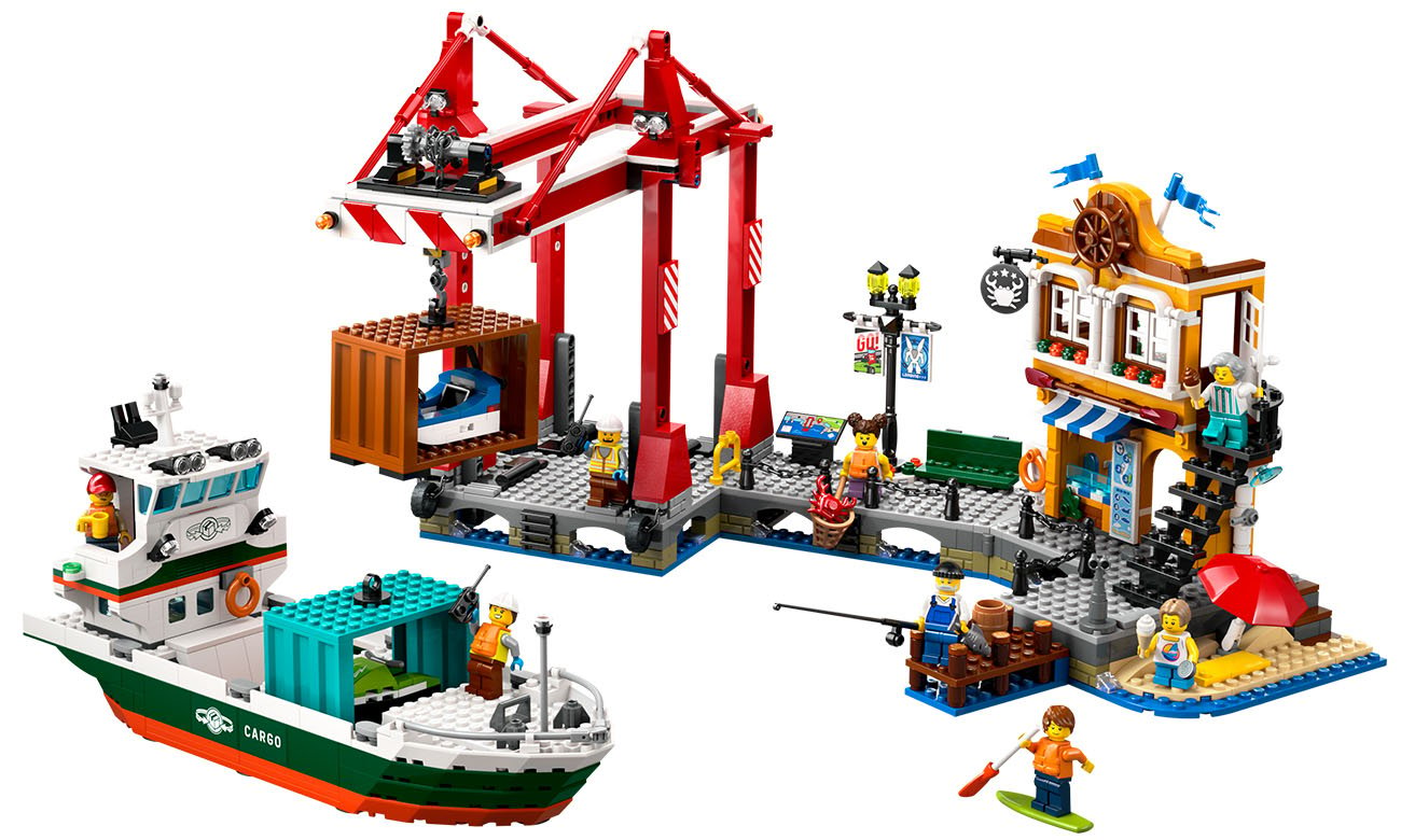 LEGO City 60422 Hafen mit Frachtschiff