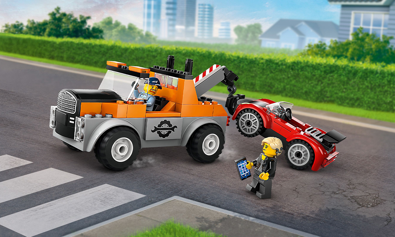 LEGO City Abschleppwagen und Reparatur des Sportwagens 60435