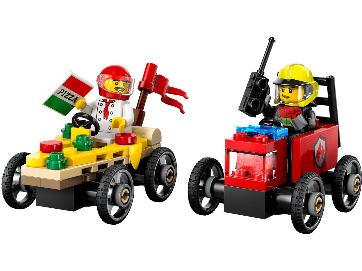 LEGO City 60458 Rennset: Pizza gegen Feuerwehrauto