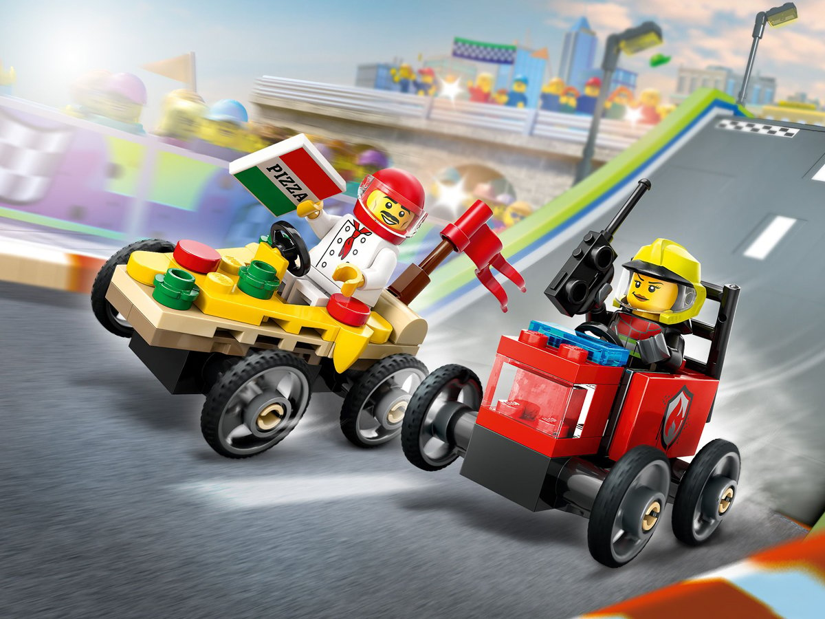 LEGO City 60458 Rennset: Pizza gegen Feuerwehrauto