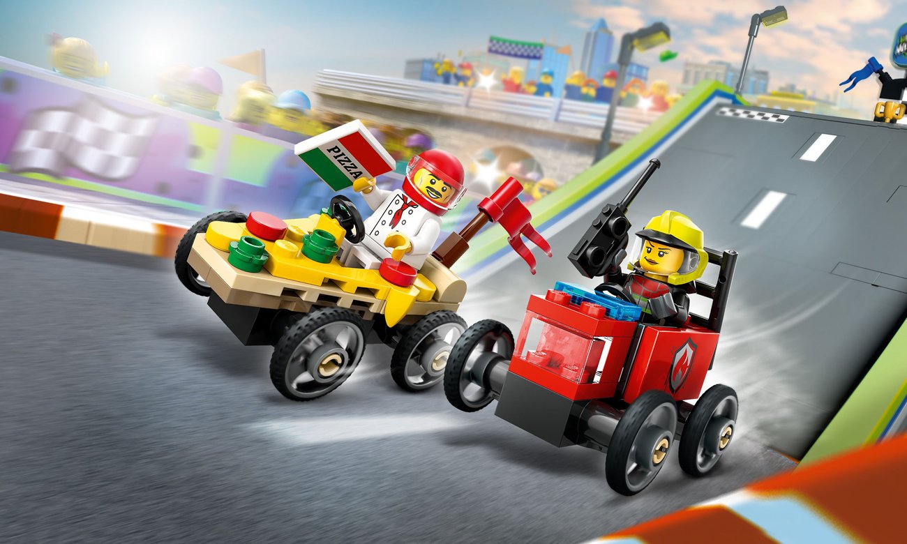 LEGO City 60458 Rennset: Pizza gegen Feuerwehrauto