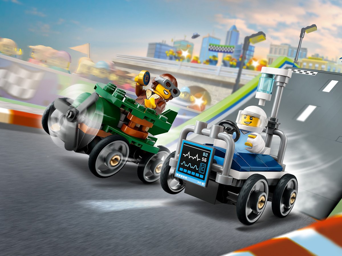 LEGO City 60459 Samolot kontra łóżko szpitalne – zestaw wyścigowy