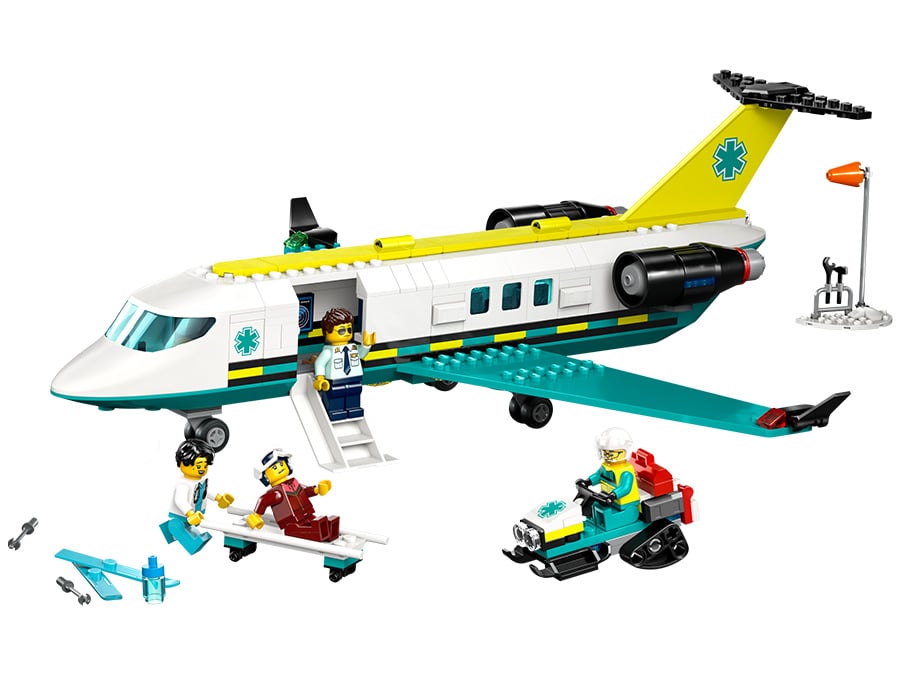 LEGO City 60465 Samolot pogotowia ratunkowego zawartość zestawu
