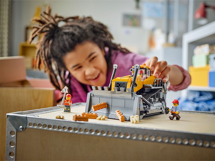 LEGO City 60466 Żółty buldożer budowanie i zabawa