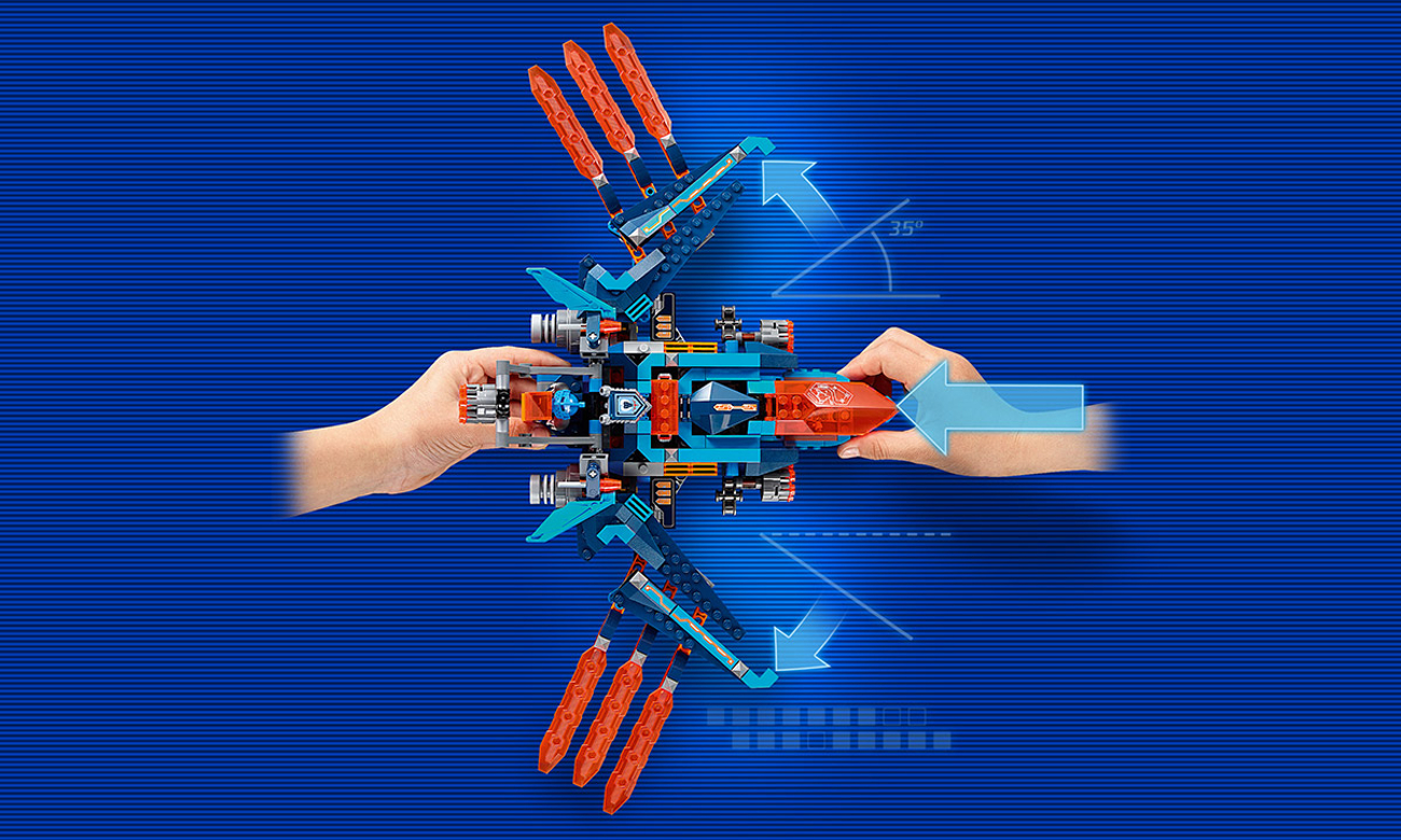LEGO Blasterowy myśliwiec Clay'a Nexo Knights 70351