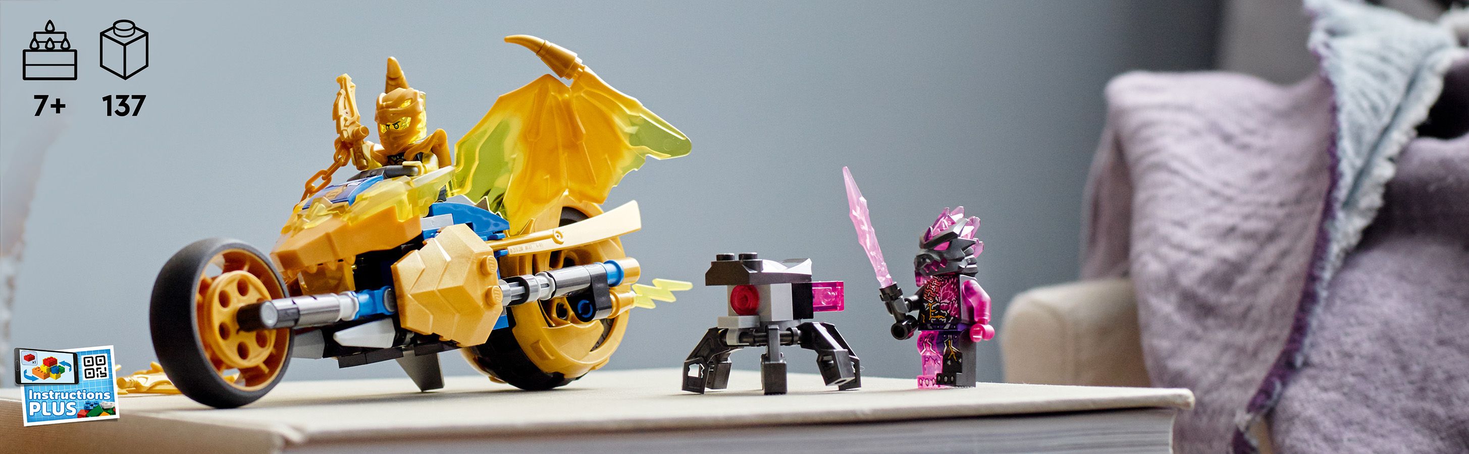 LEGO NINJAGO® 71768 Złoty smoczy motocykl Jaya - Klocki LEGO