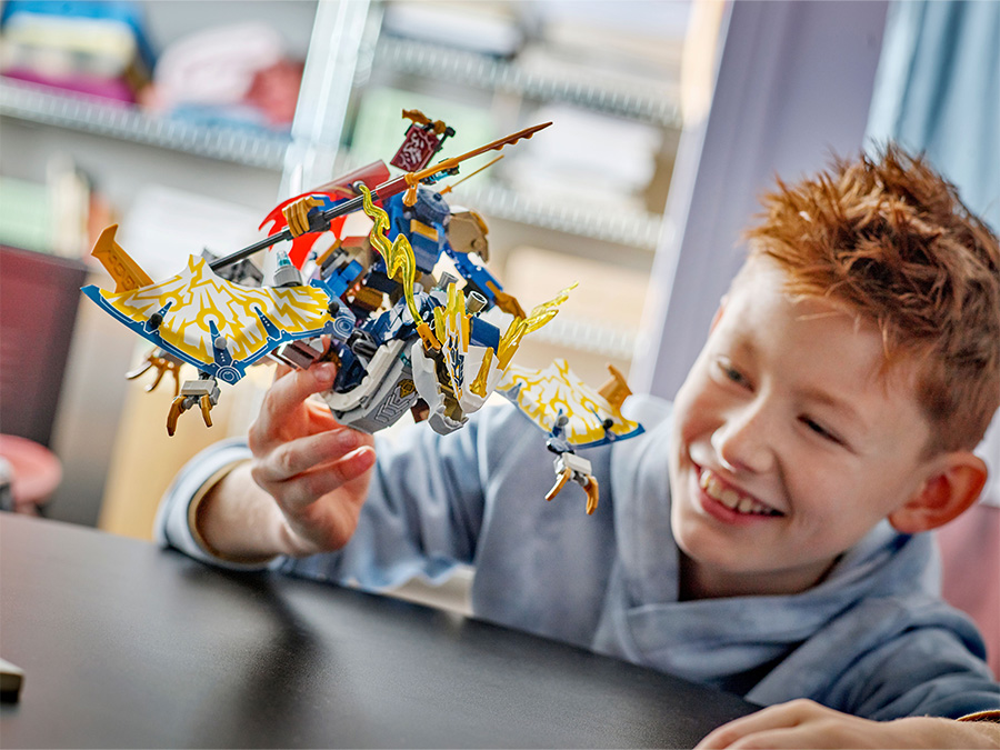 LEGO NINJAGO 71843 Mech smoczego jeźdźca Rogue’a zabawa