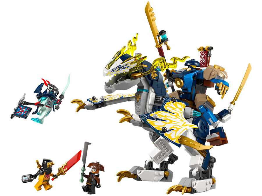 LEGO NINJAGO 71843 Mech smoczego jeźdźca Rogue’a zawartość zestawu