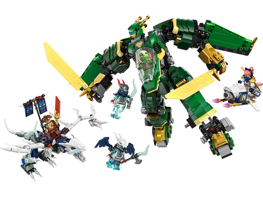 LEGO NINJAGO Odrzutowy mech Lloyda 71845 zawartość zestawu