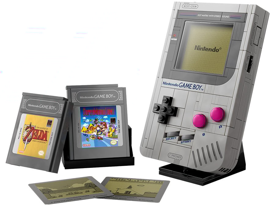 Zawartość zestawu LEGO Game Boy 72046 zdjęcie na białym tle