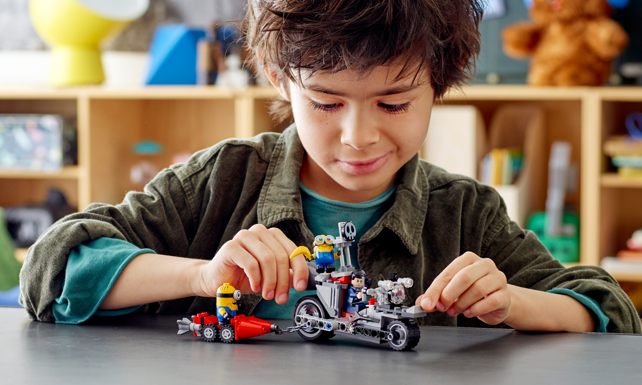 lego minionki motocykl