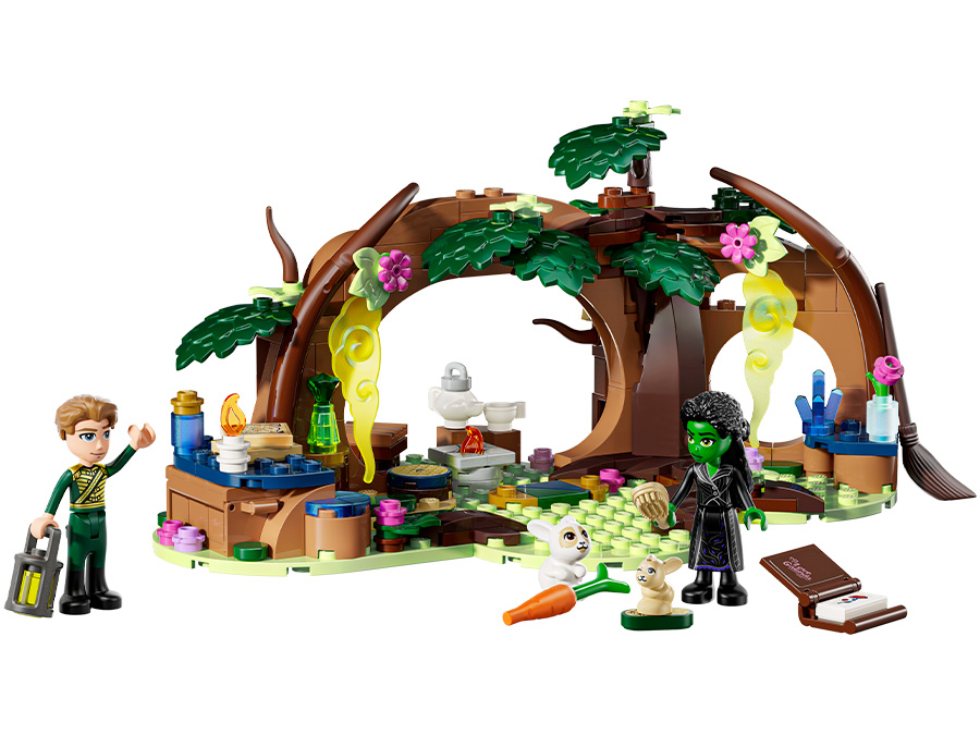 Zestaw LEGO® Wicked z kryjówką Elphaby zawartość zestawu