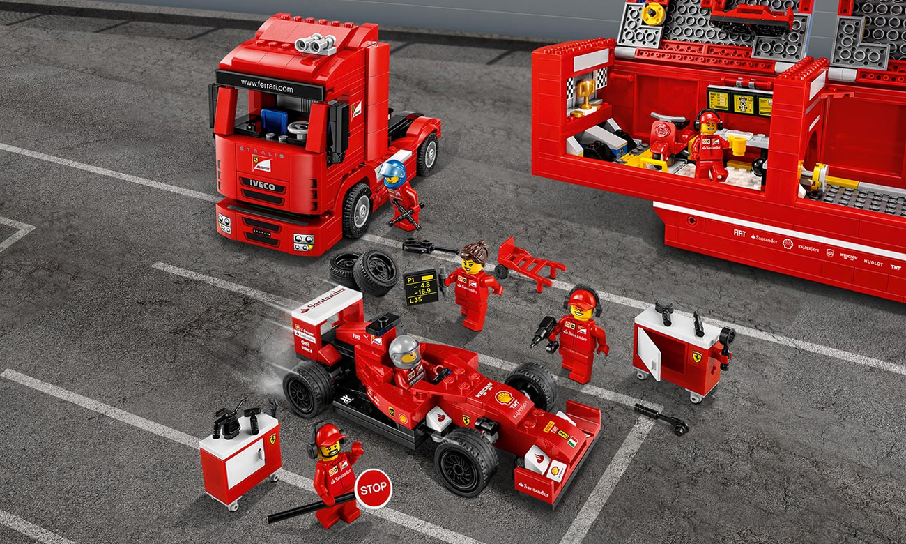 RMC*専用 Zestaw LEGO Speed Champions - Ciężarówka F14 T & Scuderia