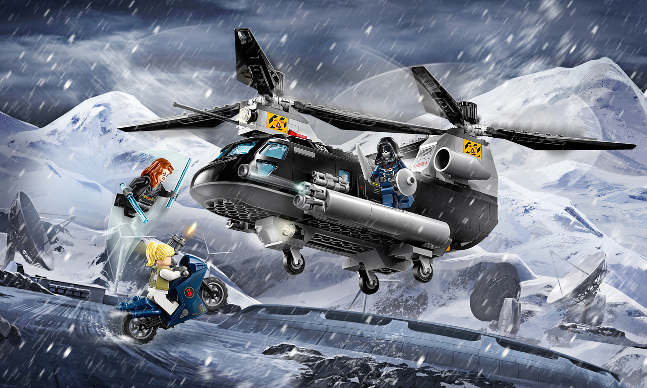 LEGO Marvel Super Heroes Czarna Wdowa i pościg helikopterem