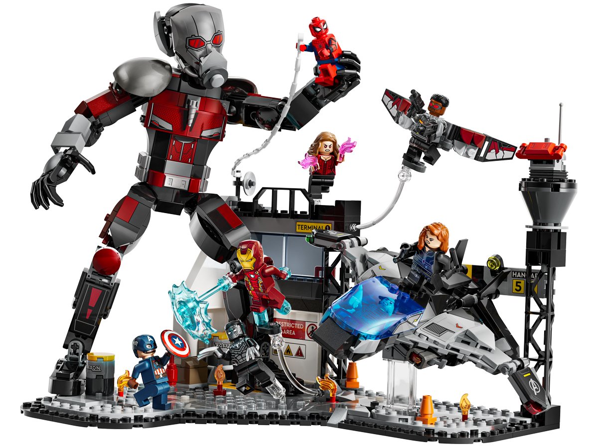 LEGO Marvel 76314 Captain America: Civil War – Flughafenbattle