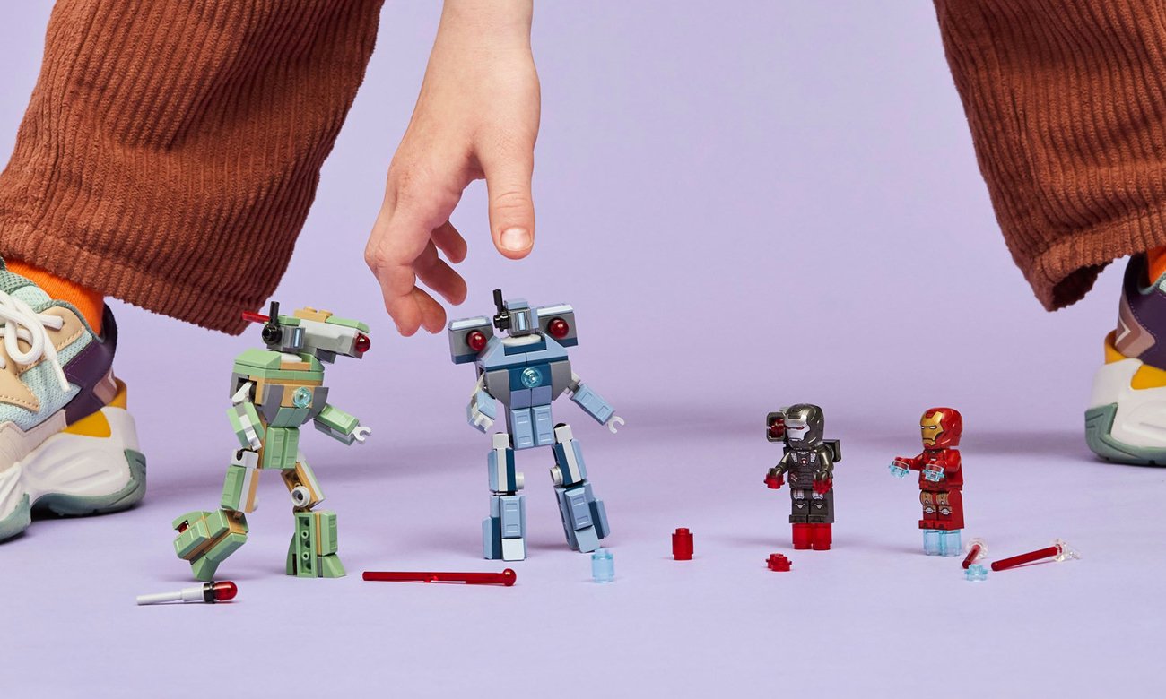 LEGO Marvel 76320 Iron Man i War Machine kontra drony Hammera