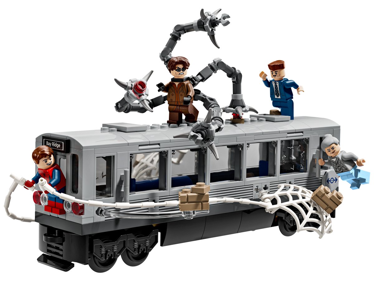 LEGO Marvel 76321 Spider-Man kontra Doc Ock – scena w metrze