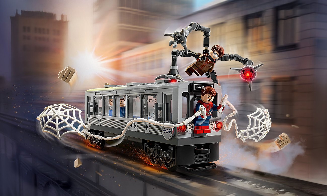 LEGO Marvel 76321 Spider-Man kontra Doc Ock – scena w metrze