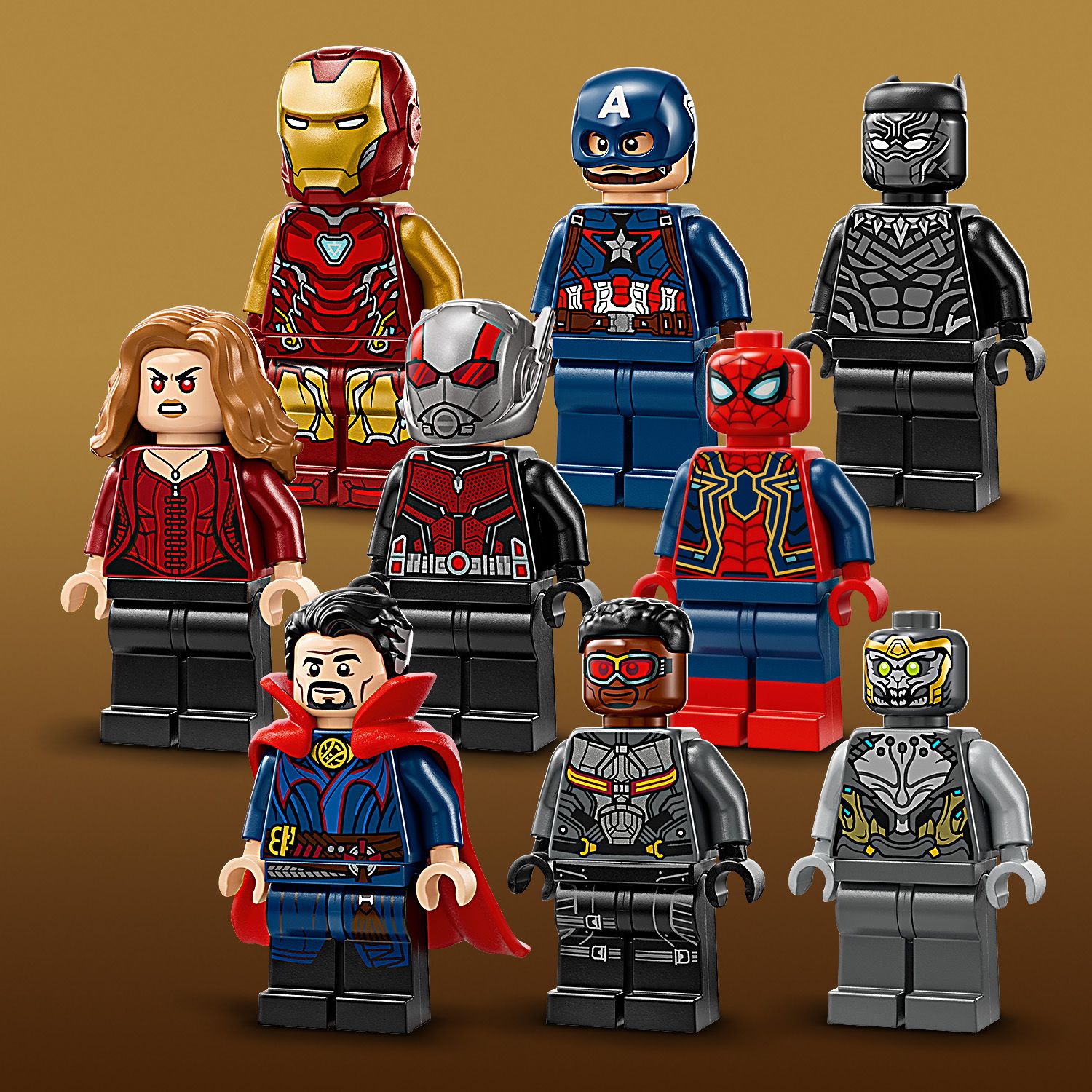 Dziewięć minifigurek z bronią