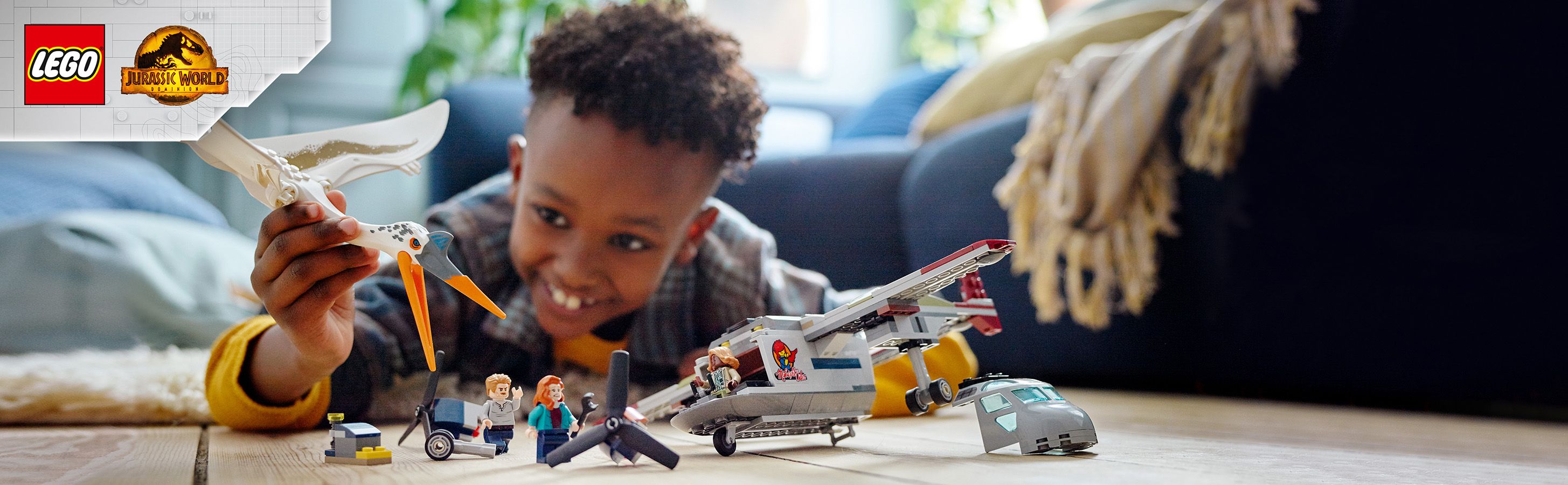 Zestaw do zabawy z dinozaurem i samolotem