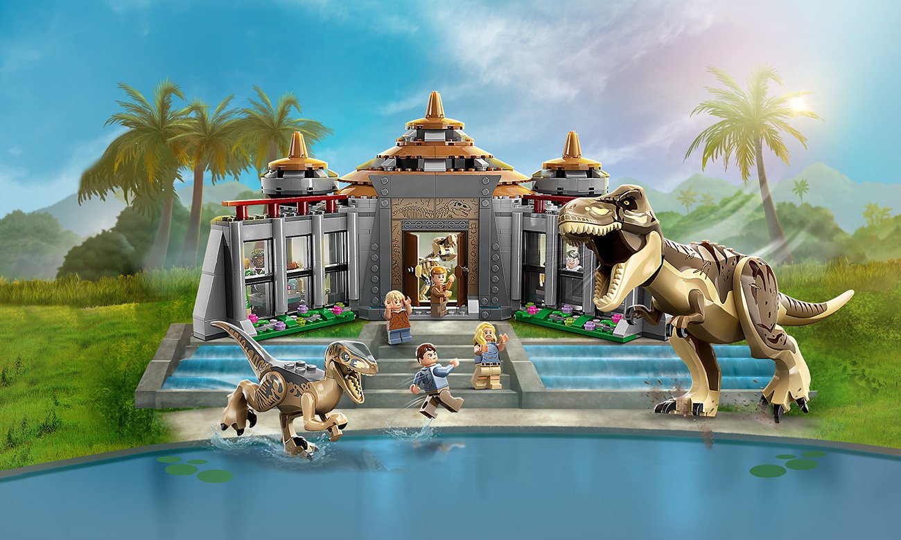 Конструктор LEGO Jurassic World Visitor Center: напад тиранозавра та раптора 76961