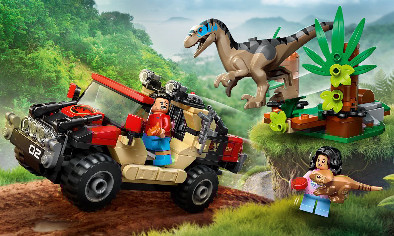 LEGO Jurassic World 76972 Ucieczka terenówką przed raptorem