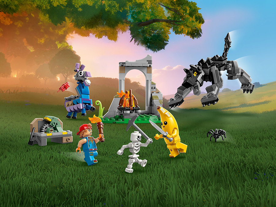 LEGO Fortnite 77075 Skórek i Iskra oraz obóz