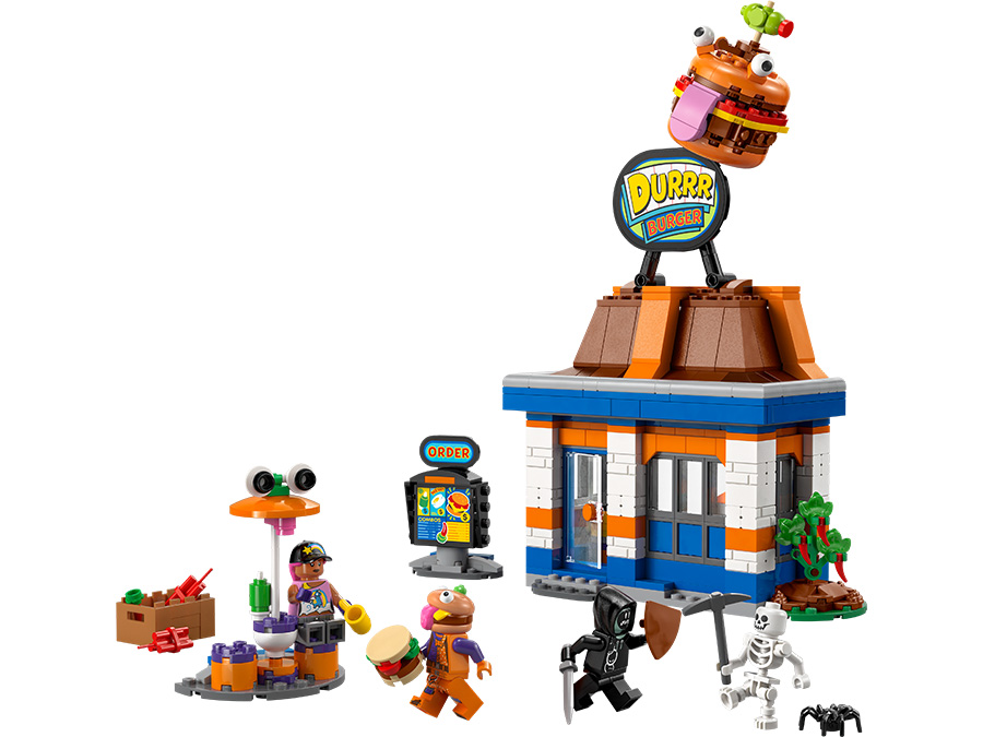 LEGO Fortnite 77075 Skórek i Iskra oraz obóz zawartość zestawu